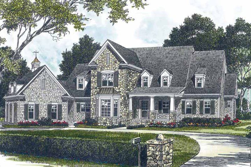 House Blueprint - Craftsman Exterior - Front Elevation Plan #453-428