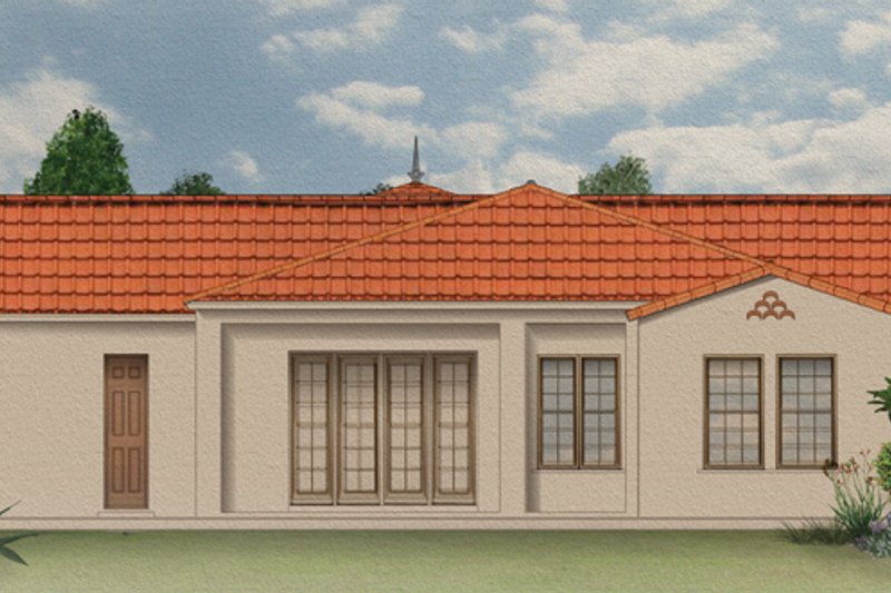 Dream House Plan - Exterior - Rear Elevation for Mediterranean House Plan #1058-7 - 4 bed, 3 bath