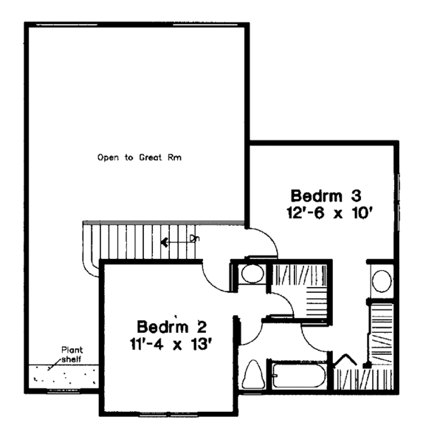 Home Plan - Country Floor Plan - Upper Floor Plan #300-139