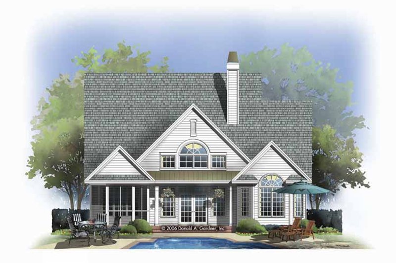 Home Plan - Exterior - Rear Elevation for Traditional House Plan #929-805 - 4 bed, 3.5 bath