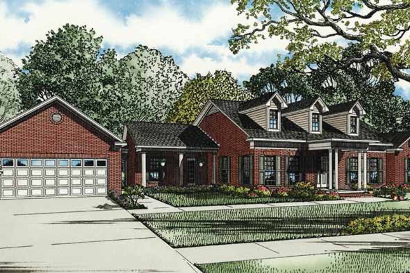 Home Plan - Country Exterior - Front Elevation Plan #17-3296