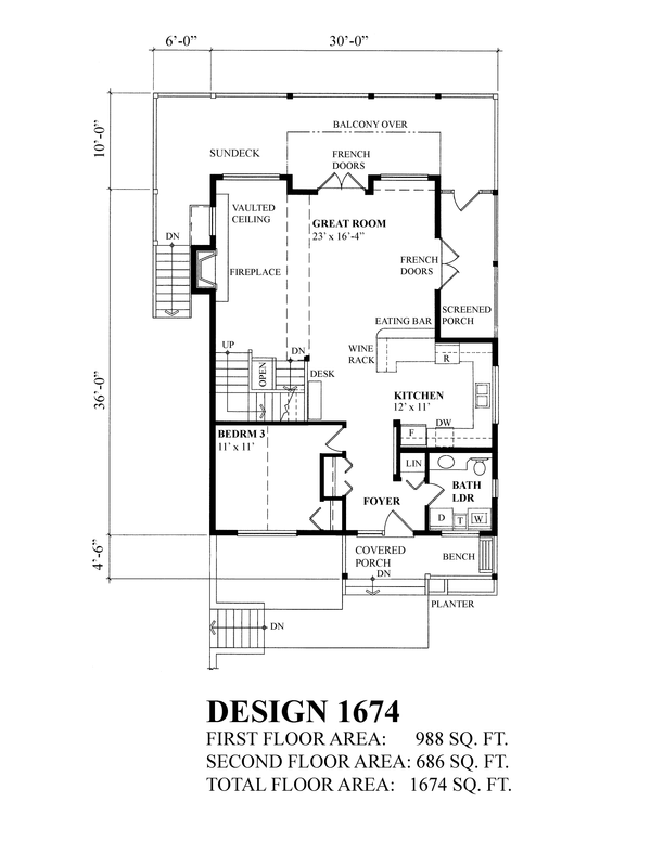 Cabin Floor Plan - Main Floor Plan #118-181