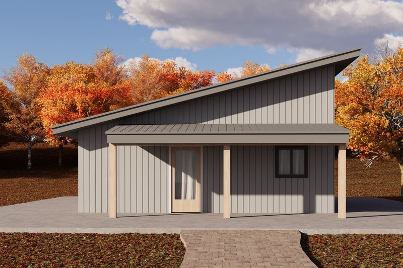 Dream House Plan - Exterior - Front Elevation 5 for Modern House Plan #1106-166, 1 bath