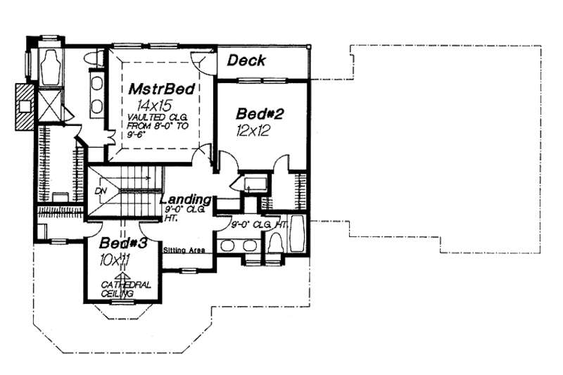 Home Plan - Floor Plan - Upper Floor for Victorian House Plan #310-1109 - 3 bed, 2.5 bath