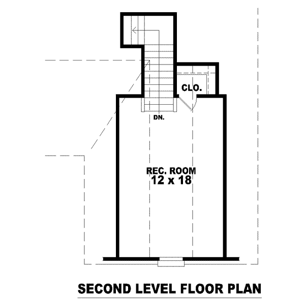Floor Plan - Upper Floor for European House Plan #81-1502 - 3 bed, 2 bath