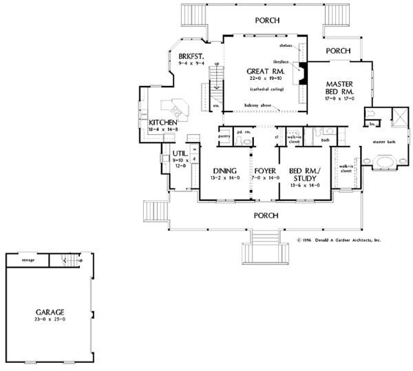 Home Plan - Country Floor Plan - Main Floor Plan #929-368