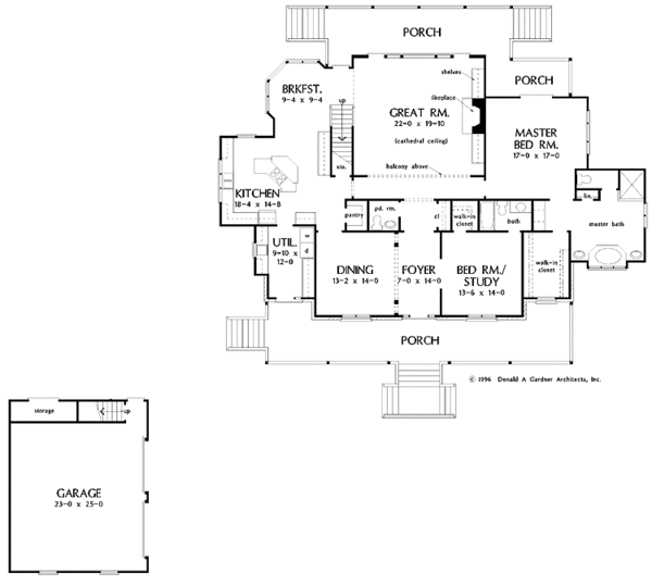 Architectural House Design - Country Floor Plan - Main Floor Plan #929-368