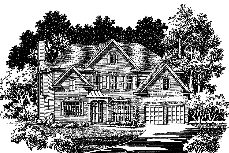 House Plan Design - Traditional Exterior - Front Elevation Plan #54-248