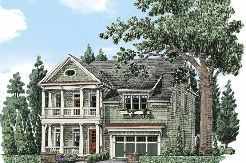 Home Plan - Exterior - Front Elevation 3 for Colonial House Plan #927-485 - 4 bed, 3.5 bath