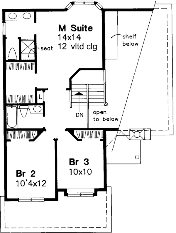 Home Plan - Bungalow Floor Plan - Upper Floor Plan #320-625