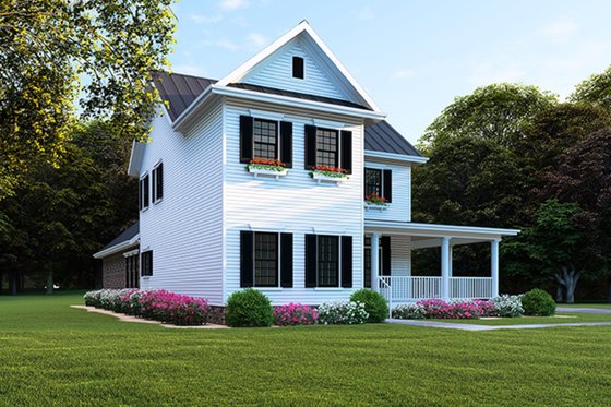 Exterior - Front Elevation 3 for Farmhouse House Plan #923-103 - 4 bed, 2.5 bath