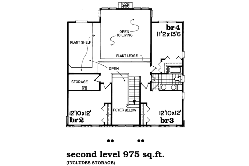 Dream House Plan - Floor Plan - Upper Floor for Classical House Plan #47-1039 - 4 bed, 3 bath