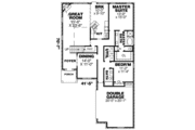 European Style House Plan - 4 Beds 3 Baths 2772 Sq/Ft Plan #34-198 