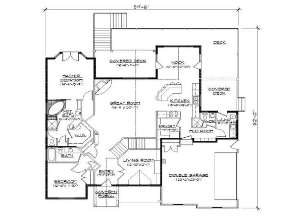 Home Plan - European Floor Plan - Main Floor Plan #5-266