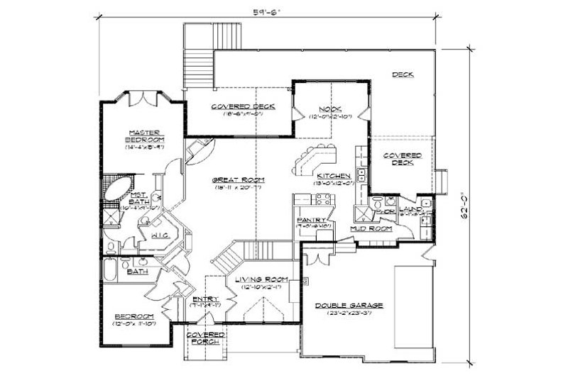 Dream House Plan - Floor Plan - Main Floor for European House Plan #5-266 - 5 bed, 4 bath