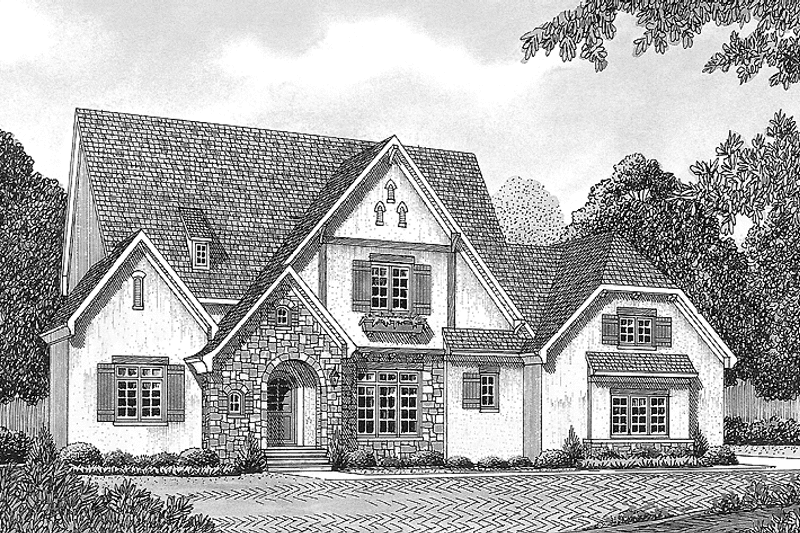 Home Plan - Exterior - Front Elevation 3 for Country House Plan #453-166 - 4 bed, 4.5 bath