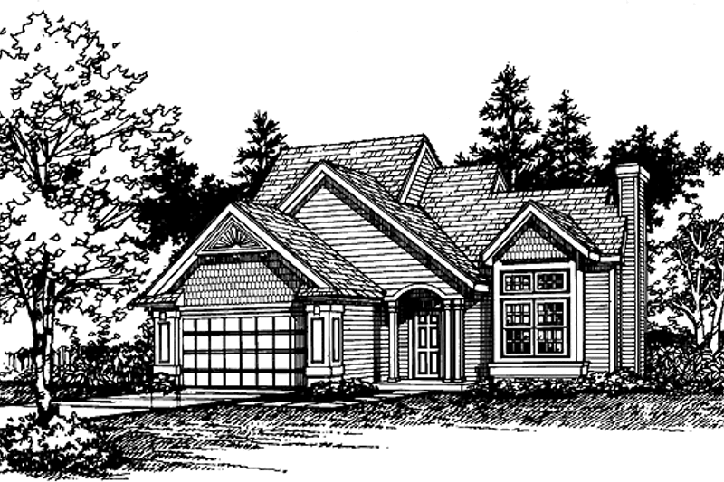 Home Plan - Traditional Exterior - Front Elevation Plan #320-754