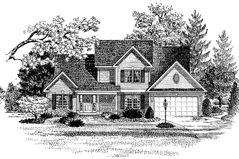 Architectural House Design - Country Exterior - Front Elevation Plan #316-194