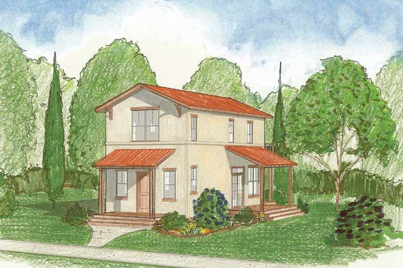 Architectural House Design - Country Exterior - Front Elevation Plan #1042-3