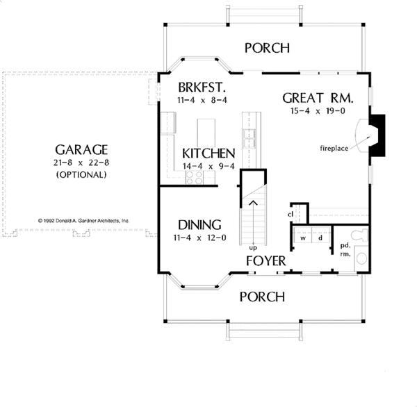 Home Plan - Country Floor Plan - Main Floor Plan #929-373
