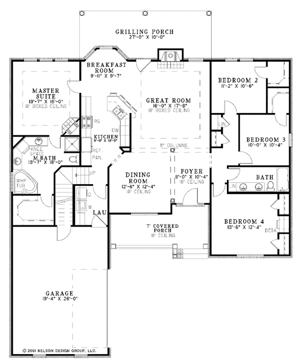 Dream House Plan - Traditional Floor Plan - Main Floor Plan #17-3294