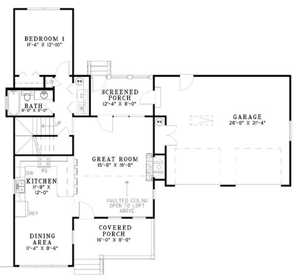 Home Plan - Craftsman Floor Plan - Main Floor Plan #17-3036
