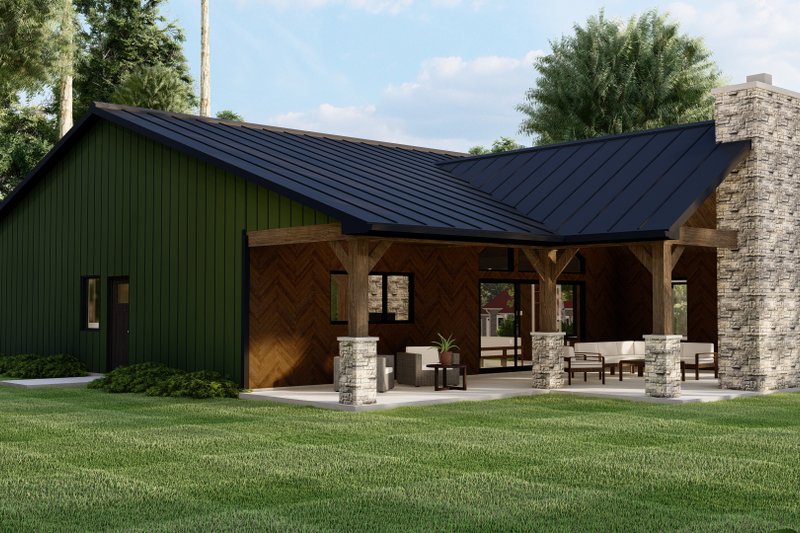 Architectural House Design - Exterior - Other Elevation 3 for Ranch House Plan #1064-191 - 3 bed, 2 bath