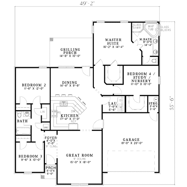 House Blueprint - Traditional Floor Plan - Main Floor Plan #17-2094