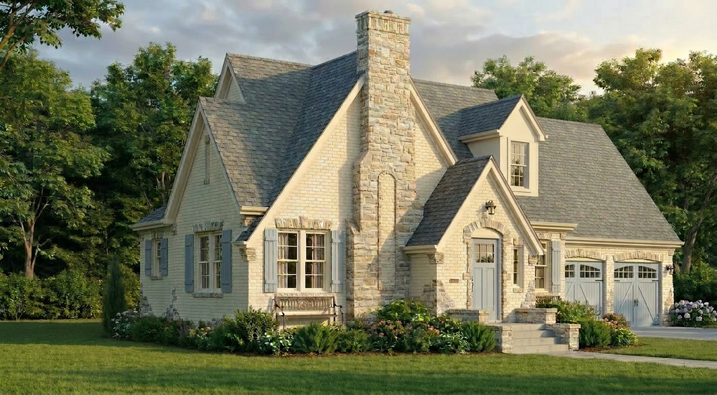 Exterior - Front Elevation 2 for Bungalow House Plan #923-495 - 3 bed, 3.5 bath