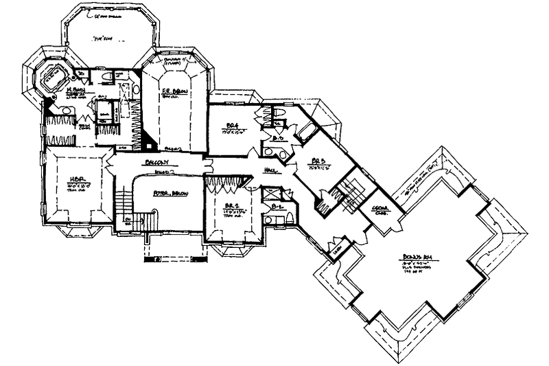 Dream House Plan - Floor Plan - Upper Floor for European House Plan #328-208 - 4 bed, 4.5 bath