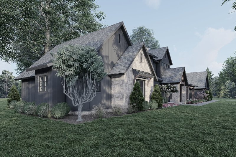 Home Plan - Exterior - Front Elevation 5 for Contemporary House Plan #923-400 - 4 bed, 3.5 bath