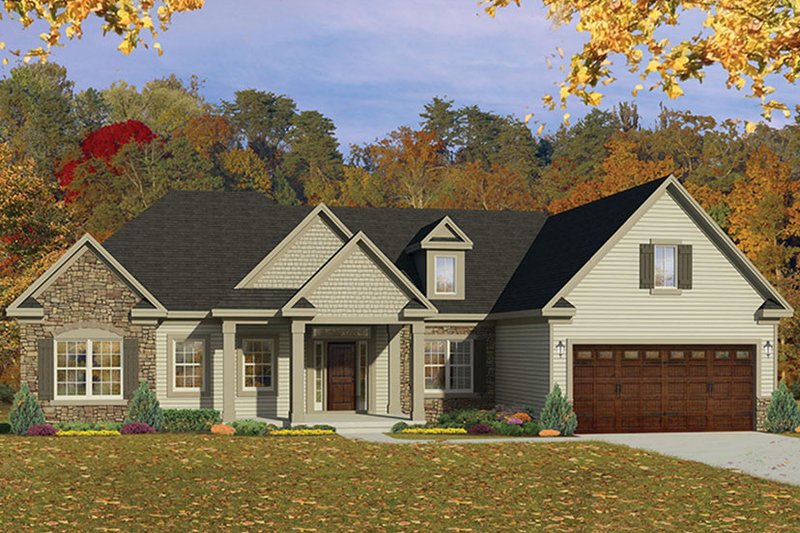 Architectural House Design - Ranch Exterior - Front Elevation Plan #1010-151
