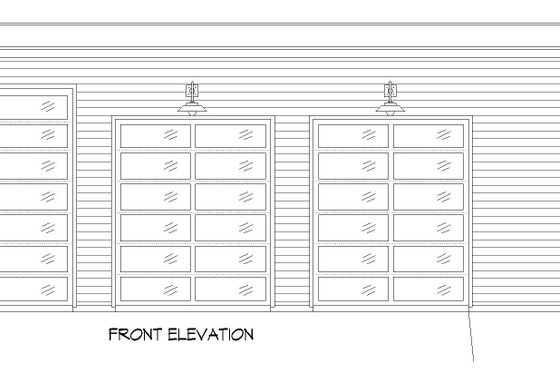 Exterior - Front Elevation 3 for Contemporary House Plan #932-652, 0 bath