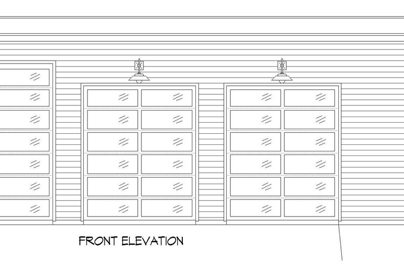 House Blueprint - Exterior - Front Elevation 3 for Contemporary House Plan #932-652, 0 bath