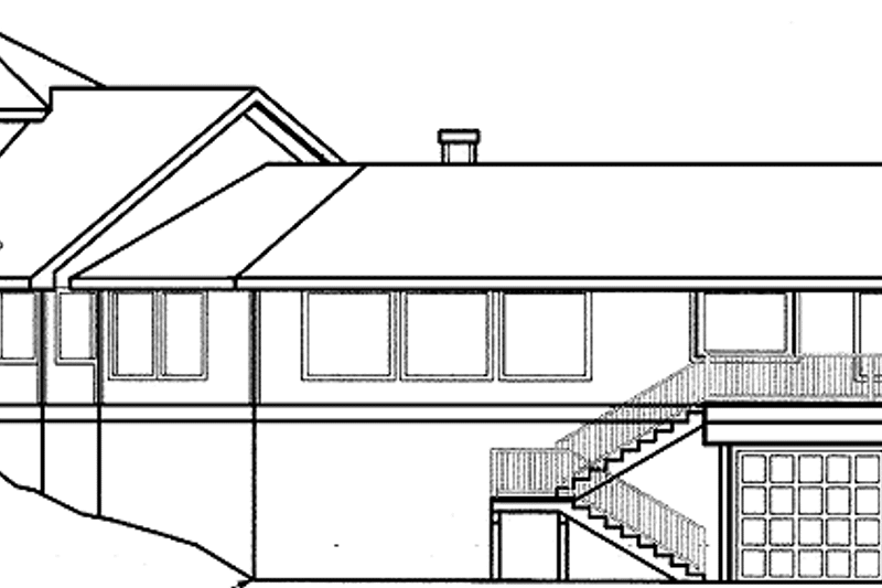 Home Plan - Exterior - Rear Elevation for Victorian House Plan #60-1023 - 3 bed, 3 bath