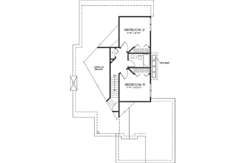 Home Plan - Floor Plan - Upper Floor for Craftsman House Plan #320-565 - 3 bed, 2.5 bath