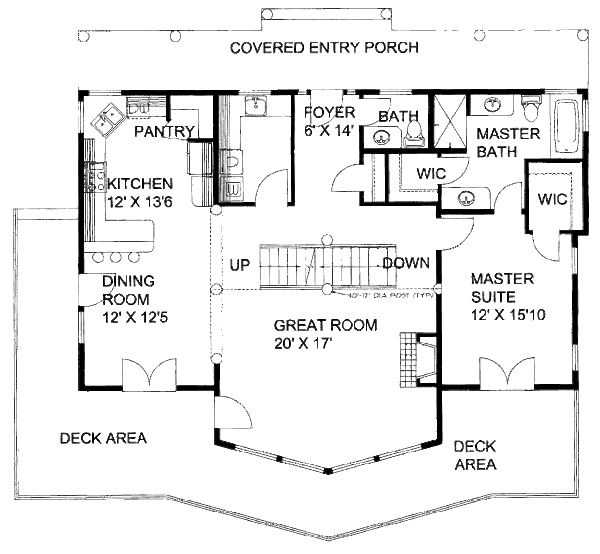 Cabin Floor Plan - Main Floor Plan #117-777