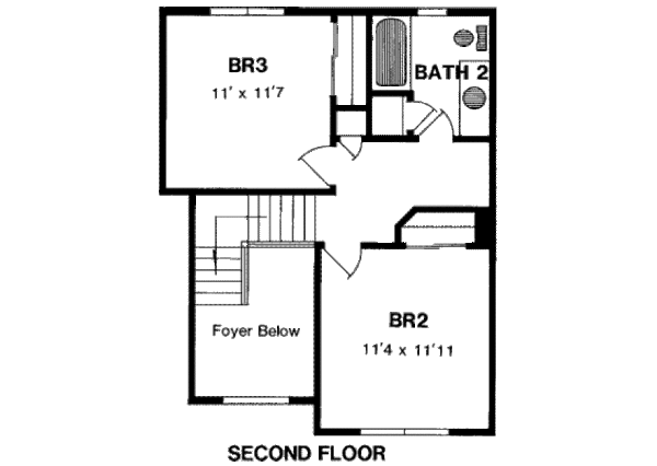 Traditional Floor Plan - Upper Floor Plan #316-112