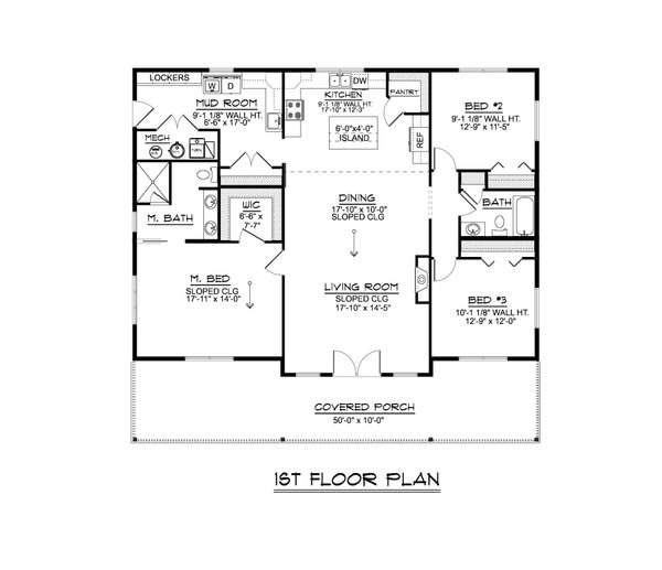 Contemporary Floor Plan - Main Floor Plan #1064-290