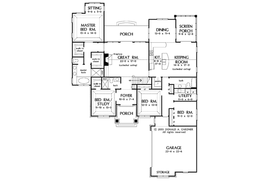 Floor Plan - Main Floor for Traditional House Plan #929-788 - 4 bed, 3 bath