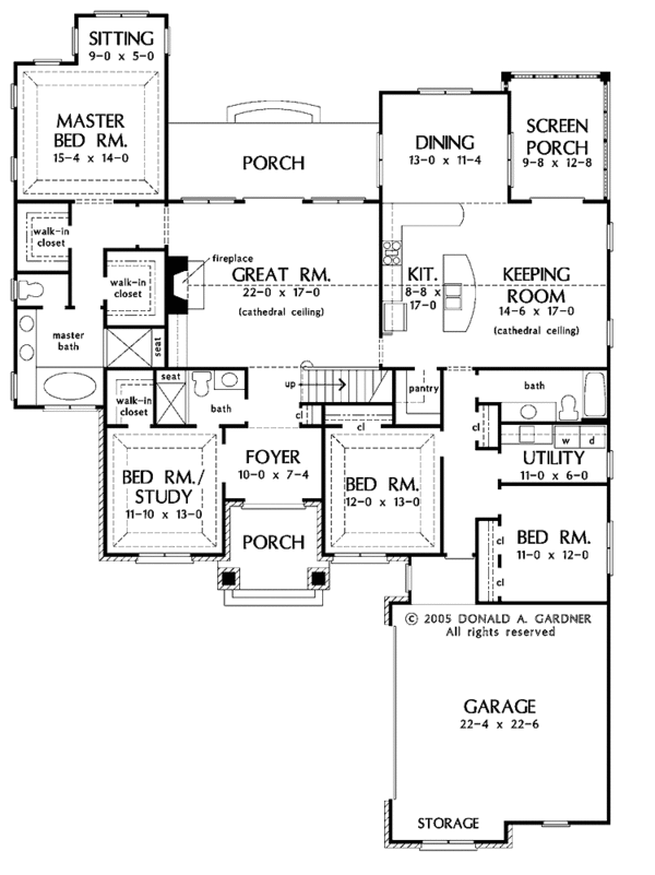 House Plan Design - Traditional Floor Plan - Main Floor Plan #929-788