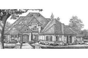 European Style Home Plan Front Elevation