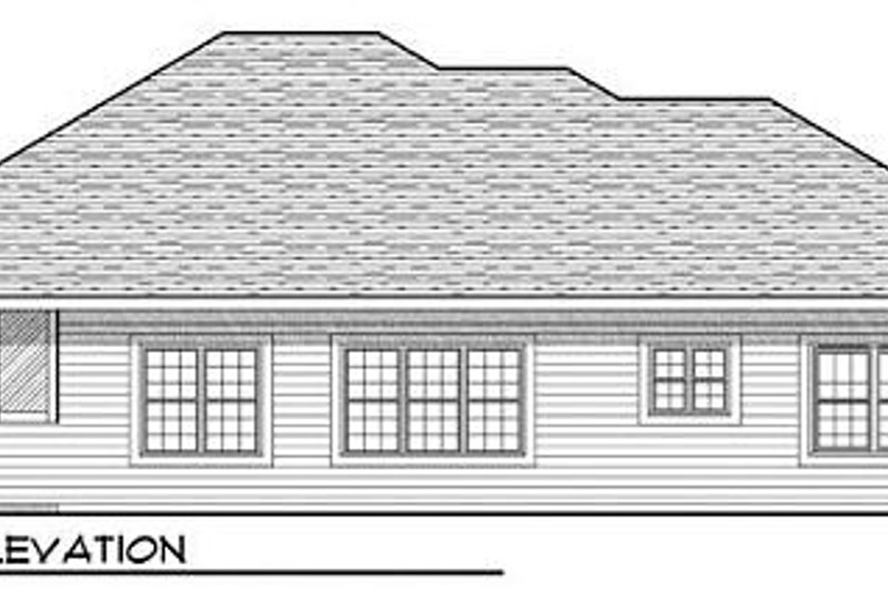 Home Plan - Exterior - Rear Elevation House Plan #70-929 - 3 bed, 2.5 bath
