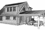 Log Style House Plan - 2 Beds 2 Baths 1394 Sq/Ft Plan #451-11 