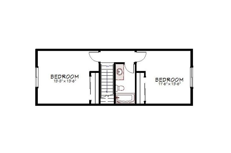 House Design - Floor Plan - Upper Floor for Traditional House Plan #943-53 - 4 bed, 3 bath