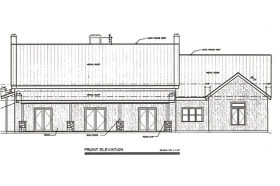 Exterior - Other Elevation for Ranch House Plan #140-153 - 3 bed, 2 bath