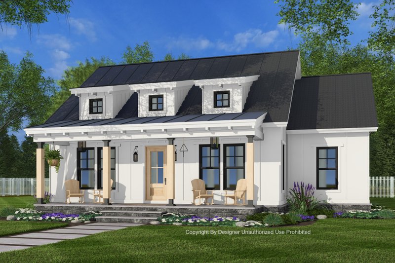 House Blueprint - Craftsman Exterior - Front Elevation Plan #51-1442
