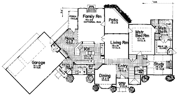 Dream House Plan - European Floor Plan - Main Floor Plan #52-129