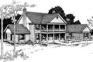 Colonial Exterior - Front Elevation Plan #124-122