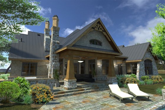 Exterior - Other Elevation 3 for Craftsman House Plan #120-172 - 3 bed, 3 bath